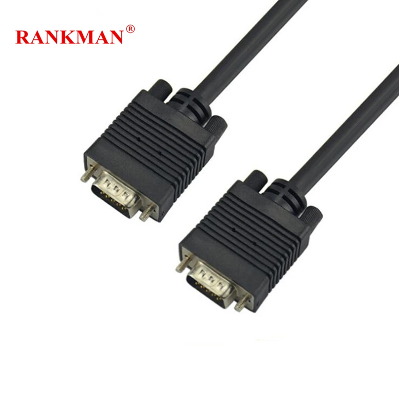

Rankman VGA Cable 3+6 Male to Male VGA to VGA Extension Converter 1080P Cord Copper Line for Laptop Monitor HDTV Projector