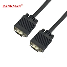 Rankman VGA Cable 3+6 Male to Male VGA to VGA Extension Converter 1080P Cord Copper Line for Laptop Monitor HDTV Projector Rankman VGA Cable 3+6 Male to Male VGA to VGA Extension Converter 1080P Cord Copper Line for Laptop Monitor HDTV Projector