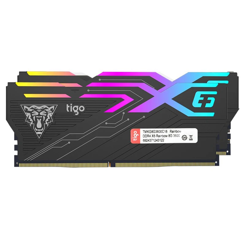 X6 Rainbow DDR4 3200 МГц 16 Гб(8 Гб* 2) игровая память для рабочего стола 288Pin 1,35 в XMP 2,0 ram RGB разгонная Память ram