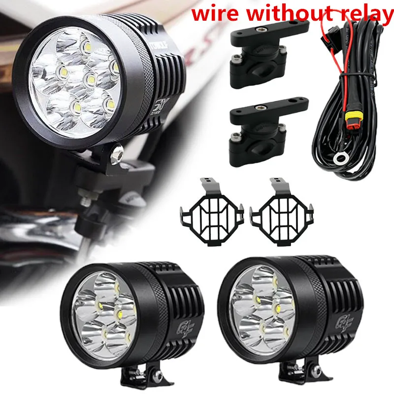 2шт 6led фара для мотоцикла противотуманная DRL лампа универсальная мотоциклетная ATV