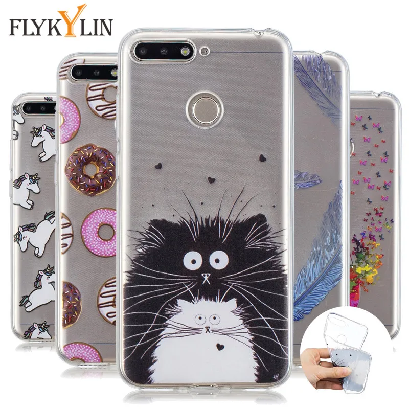 

Silicone Cases on for Huawei honor 7A Pro case Soft TPU Back Cover For Huawei Y6 Prime 2018 case Huawei Y6 2018 Phone Case cover