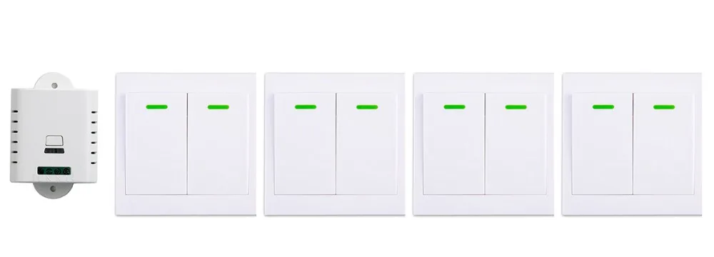 

85V 110V 220V 250V 1CH Wireless Remote Control Switch Receiver+4*Wall Panel Remote Transmitter Sticky Remote Smart Home Switch