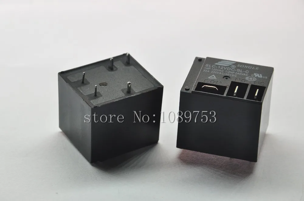 

10pcs T91 SLC-12VDC-SL-C Black Electrical PCB Power Relay 30A 250VAC 5pin NEW