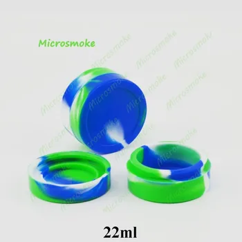 

22ml Nonstick Wax Containers Silicone Box Round Shape Silicone Container for Dry Herb Atomizer Oil Wax E Cigarette accessories