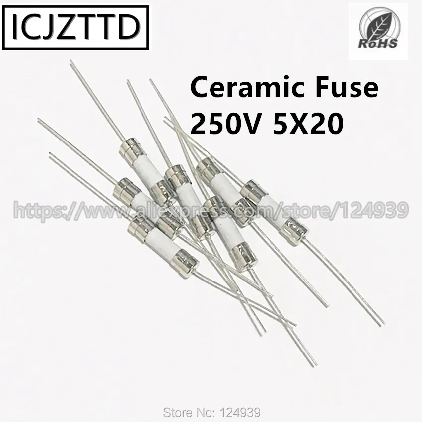 

Ceramic Fuse 0.5A 500MA 1A 1.5A 2A 3A 3.15A 5A 8A 10A 12A 15A 20A 25A30A 250V 5X20 With 2 Pins Fuse Fast Blow Fuse 5X20MM 5*20mm