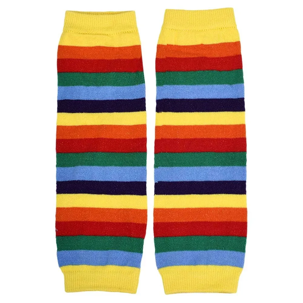 Baby Leg Warmers Girls Rainbow Kneepad Socks stripe Leg Warmer Baby