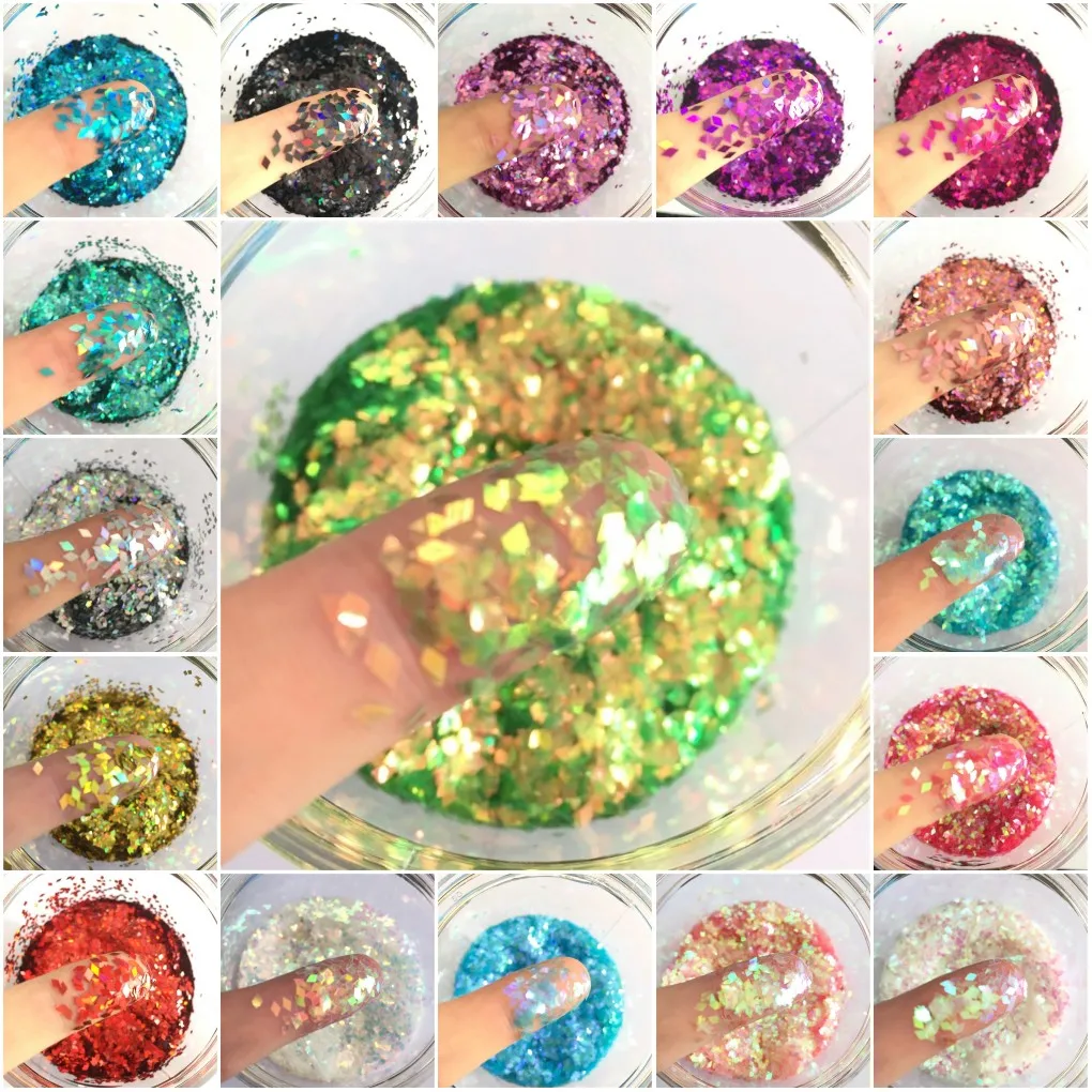 

Eo-Friendly PET Ultra Thin Diamond Sequins 2*3mm Nail Glitter Paillette Laser Silver Sequin Flower Nail Art Manicure Material 8g
