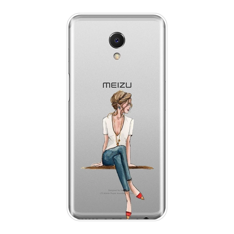 Мягкий силиконовый чехол для телефона Meizu M2 M3 M3S M5 M5C M5S M6 M6S M6T Черный дорожный