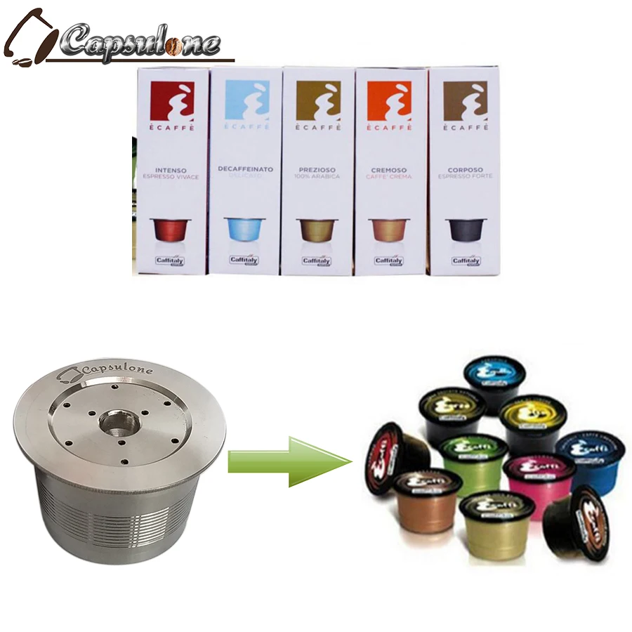 

CAPSULONE fit for caffitaly coffee Machine reusable capsule wacaco minipresso CA Maker refillable capsule in coffee filter