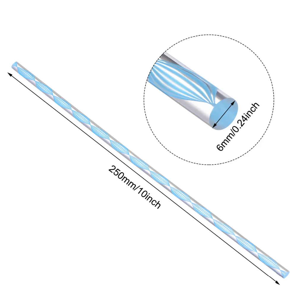 uxcell Acrylic Round Rod,1 inch Diameter 10 inch Length,Clear,Bubble Solid  Plastic PMMA Bar Stick