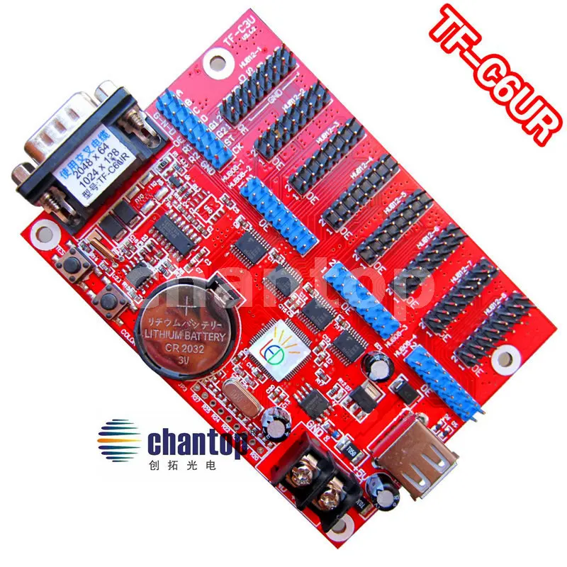 

TF-C6UR RS232&USB interface support Asynchronous single&double color LED Panel display Controllor system