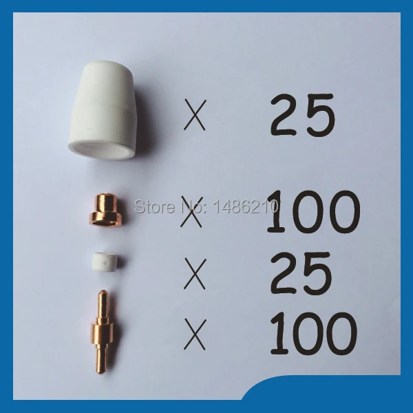 250pcs PT 31 LG 40 30/40A Air Plasma Cutter Cutting Consumables KIT Fit CT312 CUT40 CUT30 CUT-50