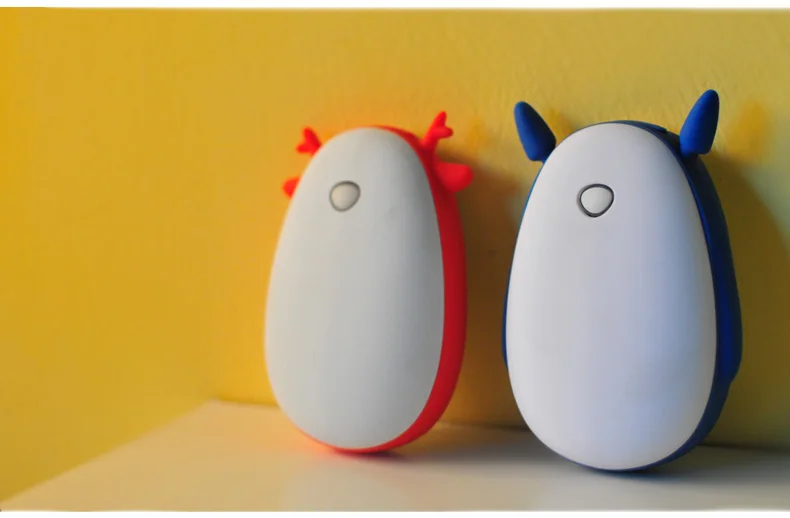

USB Rechargeable Electric Warm Hand Heater Pebbles Portable Electric HeartDouble-Side Pocket Mini Hot Power Bank