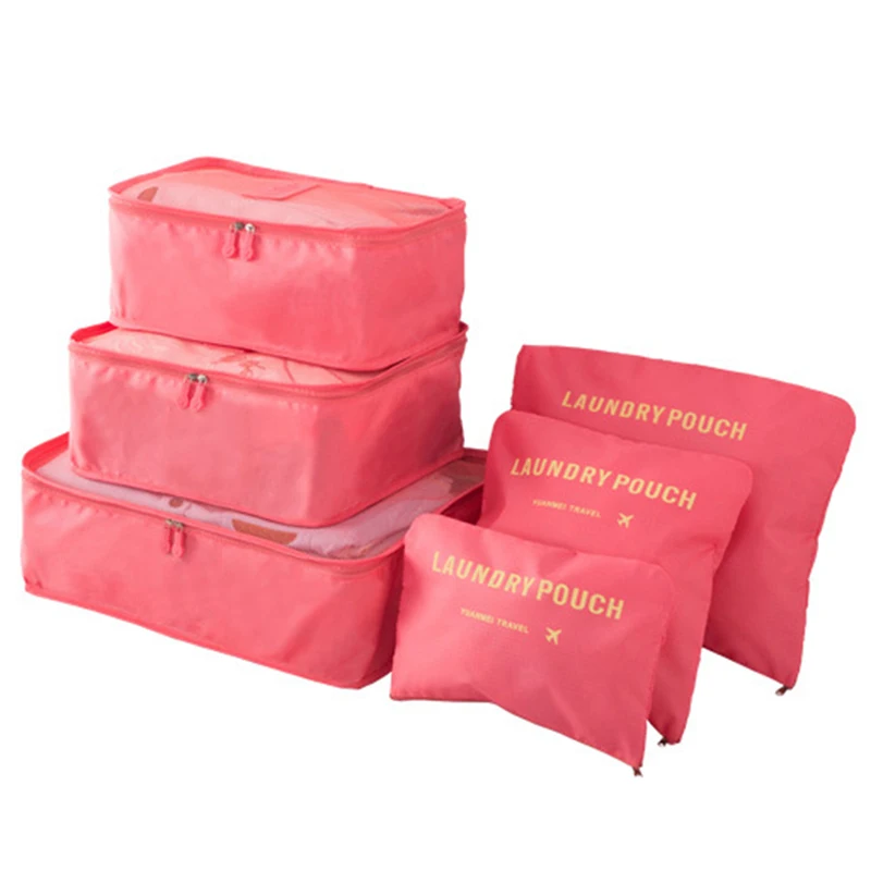 

Litwod Z20 6PCS/set Clothes Storage Organization Travel Set Suitcase Shoe Lingerie Cosmetic Divider Bags Home Closet Organizer
