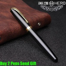 Hero 1000 металлическая брендовая перьевая ручка Роскошный бизнес подарок ручка для письма чернила купить 2 ручки отправить подарок