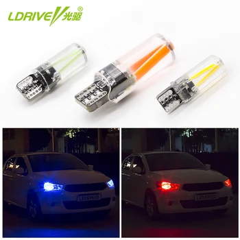 

LDRIVE Canbus Error Free 12V 2.3W LED T10 Silicone Bulb 3000K 4300K 6000K T10 Side Wedge Light Yellow Golden Warm White Red Blue