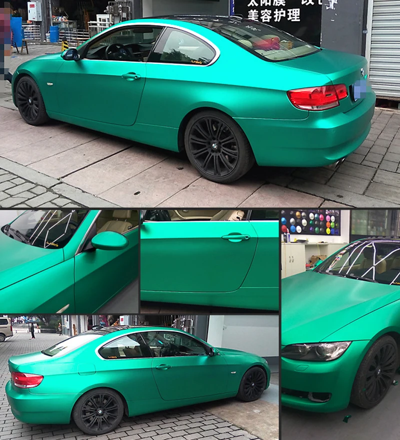 Lake Blue Metallic Chrome Vinyl Film Wrap-7