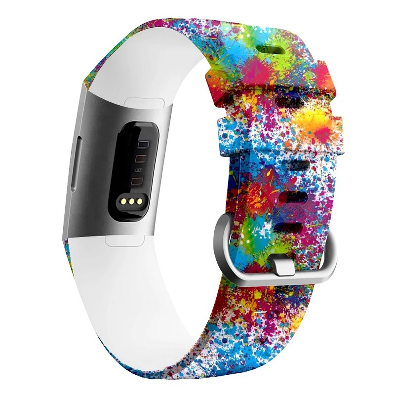 Colorful Fitness Bracelet Wrist Strap for Fitbit Charge 3 Band Smart Sports Watch Wriststrap Accessories for Fit bit Wristband