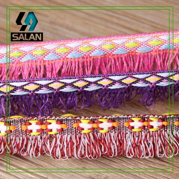 

20 color optional national wind polyester cotton row to be trimmed tassel lace curtains home furnishings decorative clothing acc