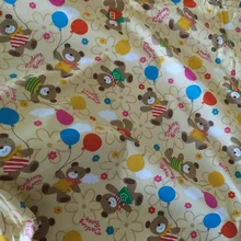 Желтый медведь хлопчатобумажная ткань по метру для Ручное шитье для поделок скатерть в горошек домашний текстиль сеточная ткань для Patchwork ворка