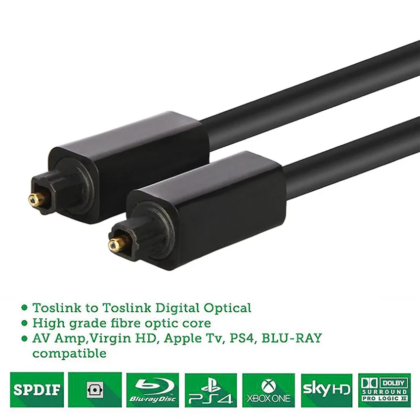 EMK Digital Optical Audio Cable Output Input Toslink 1m 2m 3m SPDIF Coaxial Cable for Blu-ray CD DVD Player Xbox 360 PS3 AV TV (9)