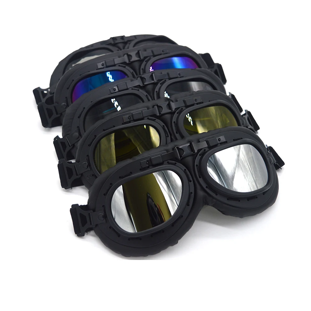 5 цветов очки с объективом WWII RAF Винтаж пилот для мотоцикла Байкер крейсер шлем для Harley
