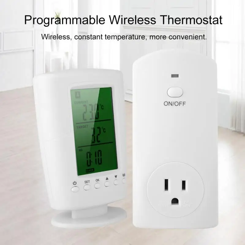 TS 2000 Programmable Wireless Thermostat Socket Household Intelligent
