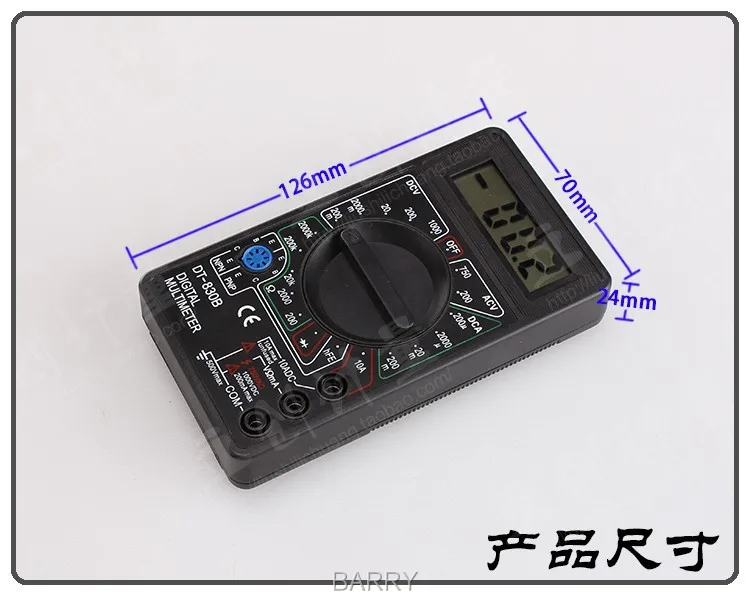 10 шт. DT-830B Цифровой мультиметр электрической AC DC Амперметр Вольтметр Ом метр тестер 750/1000 в Ампер Вольт Ом метр тестер