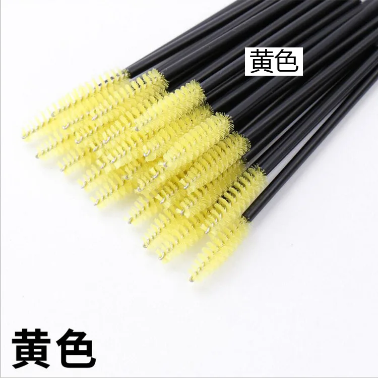 Makeup Brush Set Mascara Wands 50pcs Disposable Colored Eyelashes Comb Mascara Wands Eyebrow Brushes Semi Permanent Makeup Eyelash Extension Tool