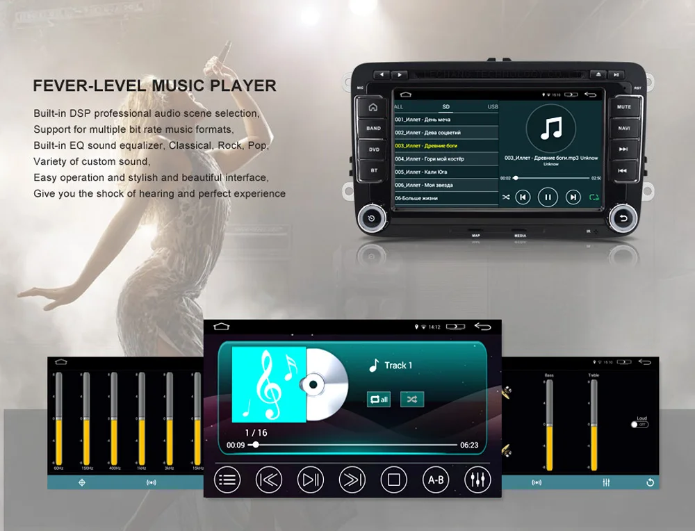Perfect FUNROVER 7"2 din android 6.0 Car dvd Stereo Player GPS Navigation In-Dash For VW Volkswagen POLO PASSAT Golf Tiguan Skoda Rapid 21