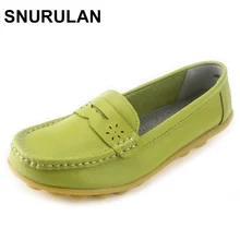 SNURULAN/Новинка; женская обувь из натуральной кожи; мокасины; Лоферы для мам; мягкая обувь для отдыха на плоской подошве; женская повседневная обувь для вождения; Размеры 35-44