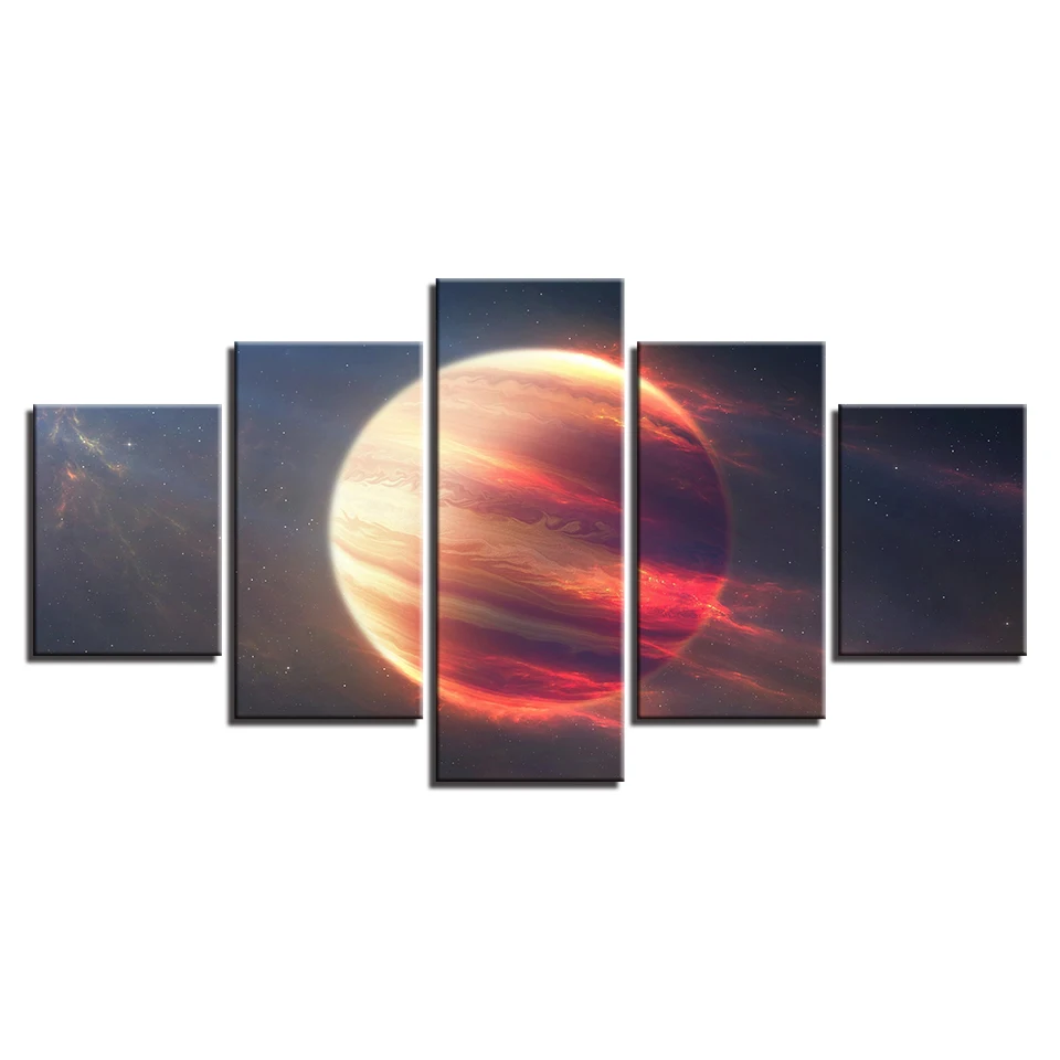 Canvas-Prints-Posters-Living-Room-Wall-Art-Abstract-Pictures-5-Pieces-Universe-Space-Mars-Planet-Paintings (2)