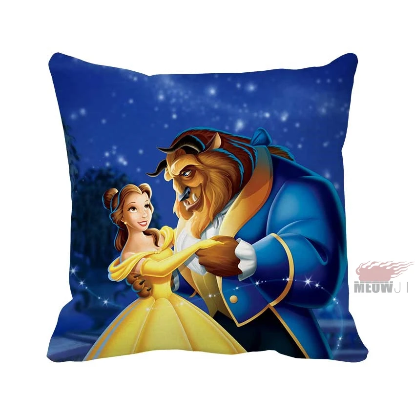 

Beauty and The Beast Dance Square Custom Zippered Multi Size Throw Pillow Case Free Shipping