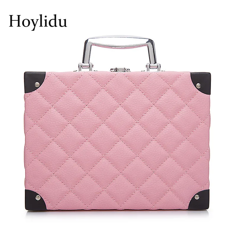 

PU Leather Cosmetic Bag Makeup Box Women Beauty Toiletry Case Fashion Large Capacity Women's Make Up Box With Built-in Mirror