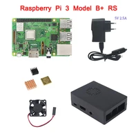 Raspberry Pi 3 Model B+ Plus kit Raspberry Pi 3 Model B+3pcs Heat Sink+ABS Case+5V 2.5A Power Adapter for Raspberry Pi 3B+/3