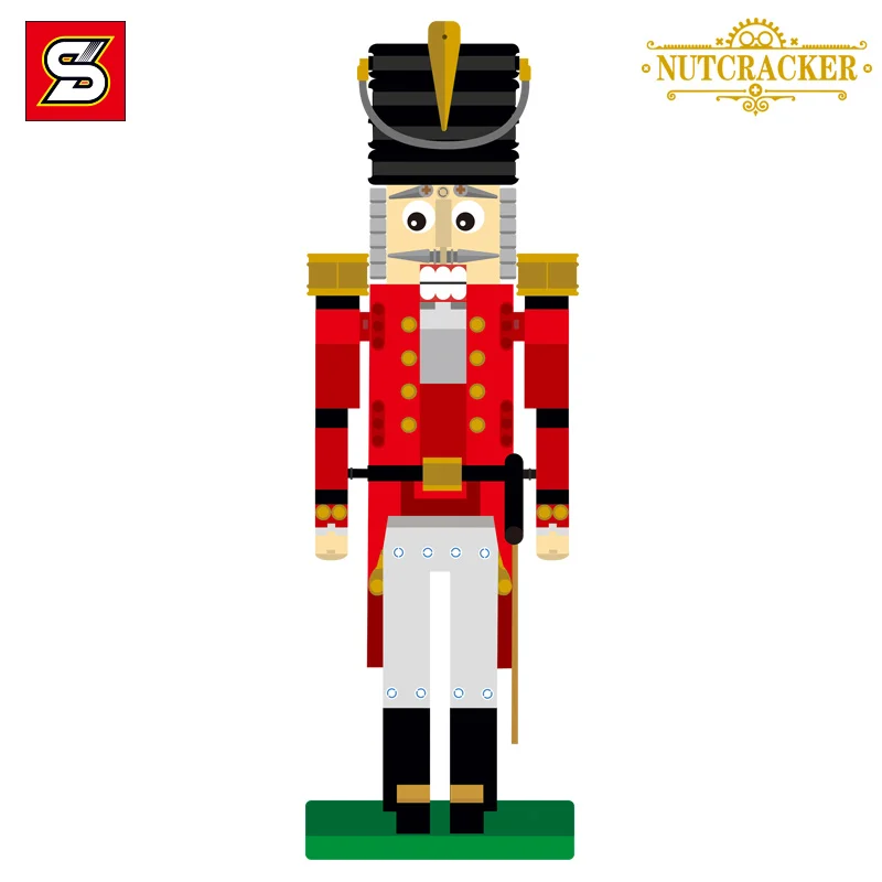 

Sembo 7046 compatible city 4002017 Moc Nutcracker Employee fit Creative Model Building Blocks Bricks Kids DIY Gifts Toys
