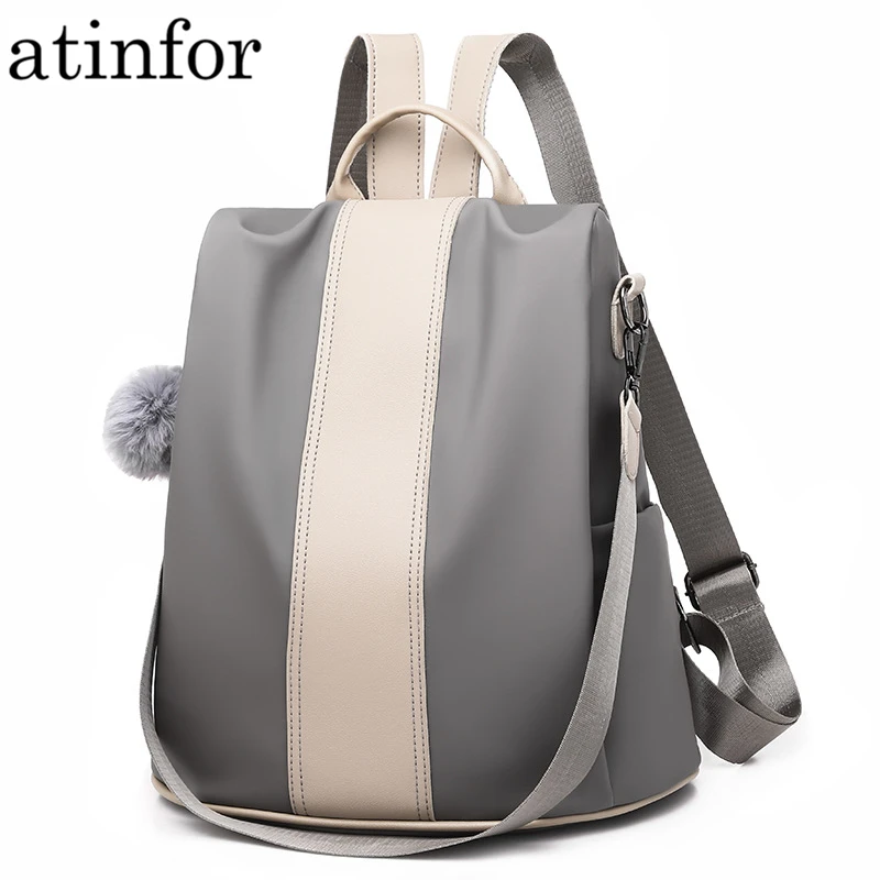 

atinfor waterproof PU leather anti-theft backpack women 2019 vintage backpacks purse school shoulder bag by 2 materials