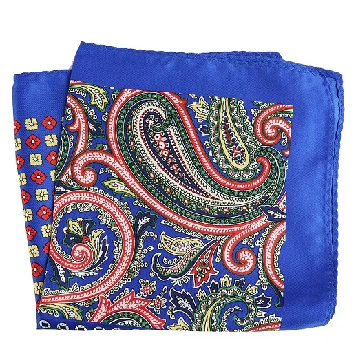 PH026 Pocket Square Портной Смит Роскошные 33X33 см большой платок Пейсли Цветочный горошек карманные квадраты из микрофибры трафаретной печати мужские носовые платки - Цвет: PH026 Pocket Square