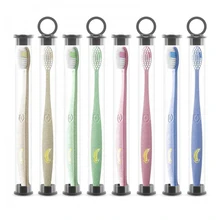 1 pc/прозрачная труба пшеничной соломы Зубная щётка из натурального волокна ультра мягкий древесный уголь чистка зубов отель проходит по всей длине) и очень Рынок по индивидуальному заказу