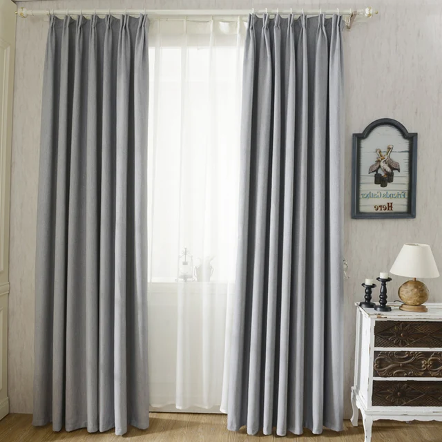 1 piezas confeccionadas cortinas de lino de algodn puro color slido cortinas de oscurecimiento - Cortinas Lino 1 piezas confeccionadas cortinas de lino de algodn puro color slido cortinas de oscurecimiento - Cortinas Lino