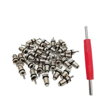 

10PCS R134a Car Air Conditioning Valve Core Quick Exhaust Valve Needle Valve With Wrench free shipping