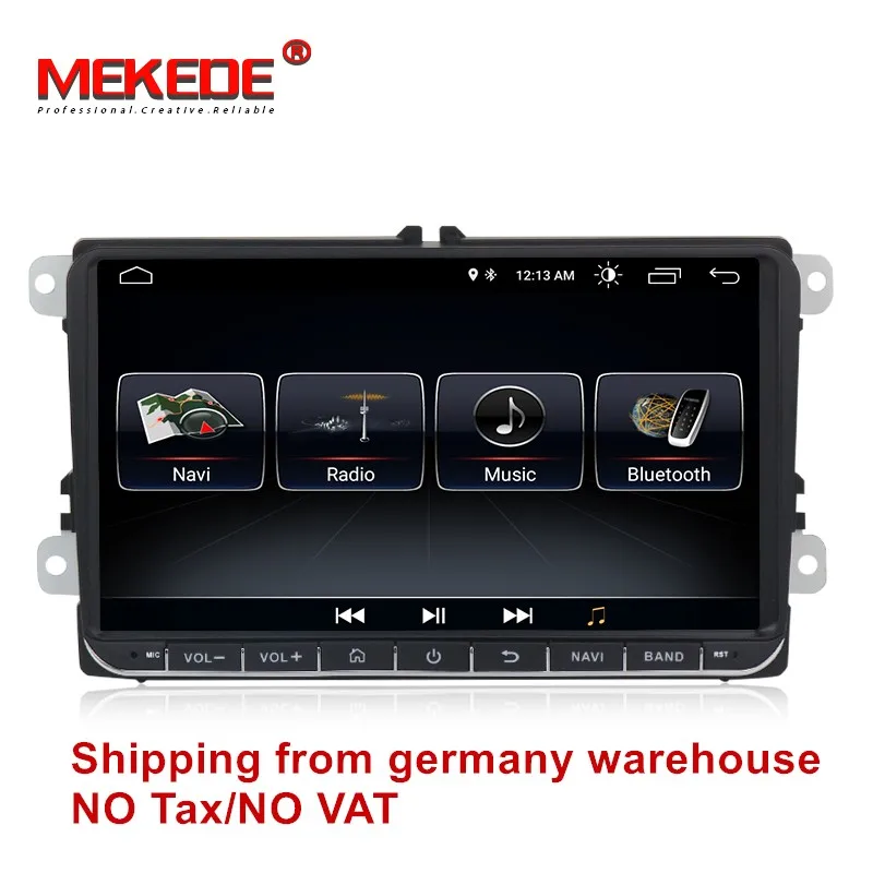 Cheap MEKEDE  Car multimedia player EU warehouse Android 8.1 car dvd player for polo golf passat tiguan skoda yeti superb rapid gps 3
