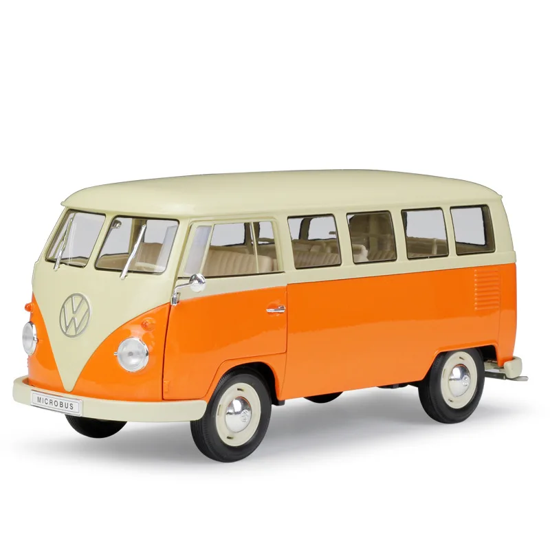 1:18 Welly VW T1 1963 мини автобус фургон классический литой модельный автомобиль