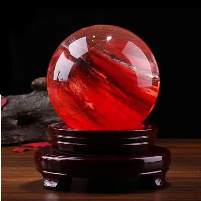 

1400-1550g large beautiful red melting quartz crystal ball to heal