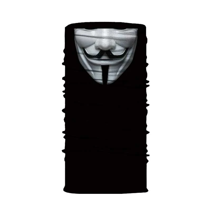 V for Vendetta» маска для лица летняя Ветрозащитная Балаклава маска от пыли шарф велосипеда Лыж Половина Бандана с изображением масок для лица маска для езды на велосипеде ИФС - Цвет: 1PC