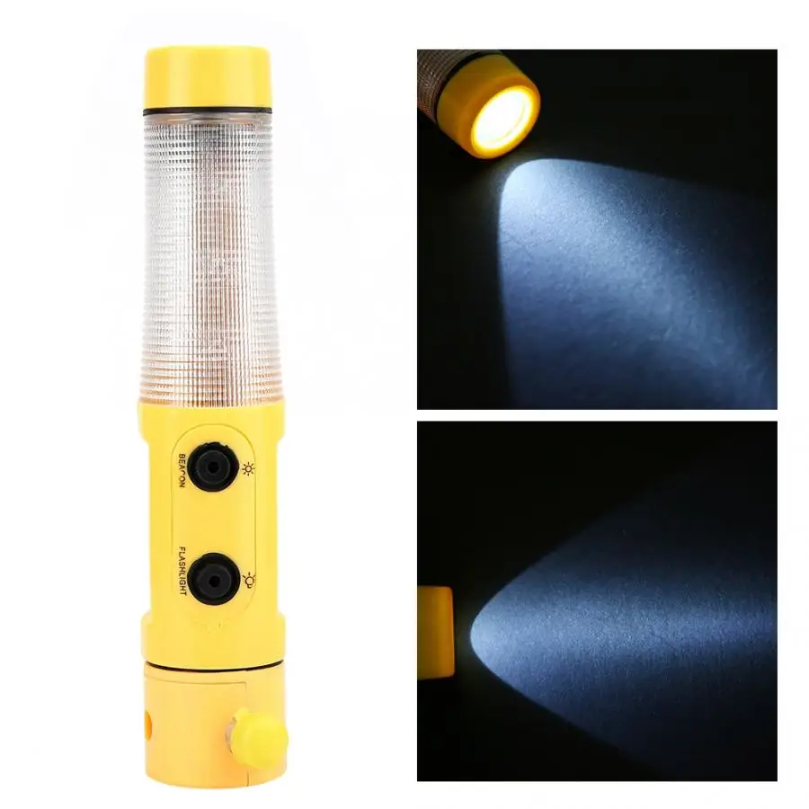 

Emergency Warning Light 4-in-1 Emergency Escape Safety Hammer Window Breaker Seatbelt Cutter Flashlight Warning Light