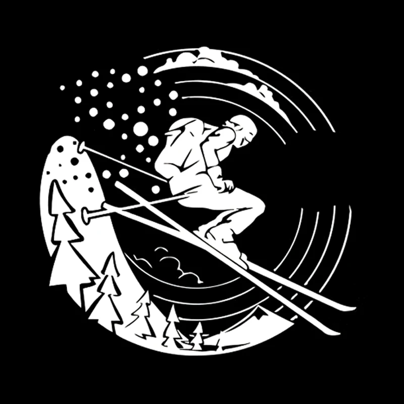 14.3*13.9CM Interesting Extreme Ski Sport Auto Replacement Parts Silhouette Black/White Vinyl Car Sticker for Jeep Buick KIA BWM 14.3*13.9CM Interesting Extreme Ski Sport Auto Replacement Parts Silhouette Black/White Vinyl Car Sticker for Jeep Buick KIA BWM
