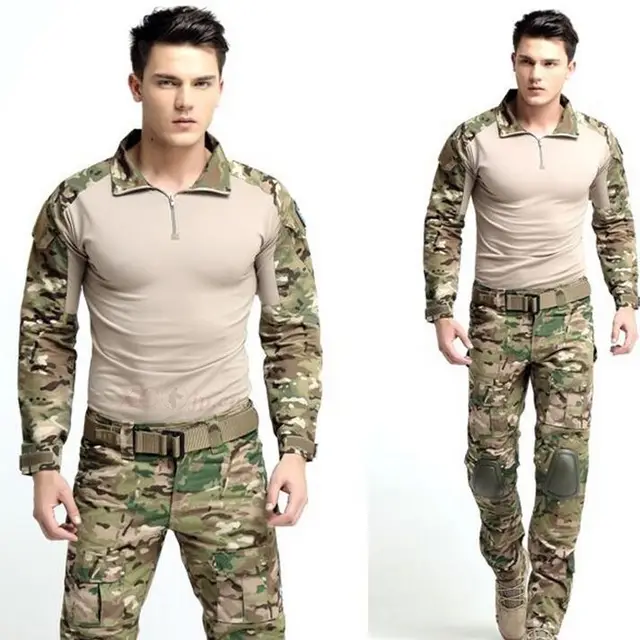 Buy military uniform clothing army combat uniform tactical pants with knee pads