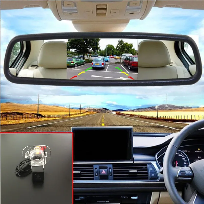 

5'' TFT Digital Screen Car Mirror Monitor For Hyundai Solaris 2010~2015 with Night Vision Car Reverse Parking Rear View Camera