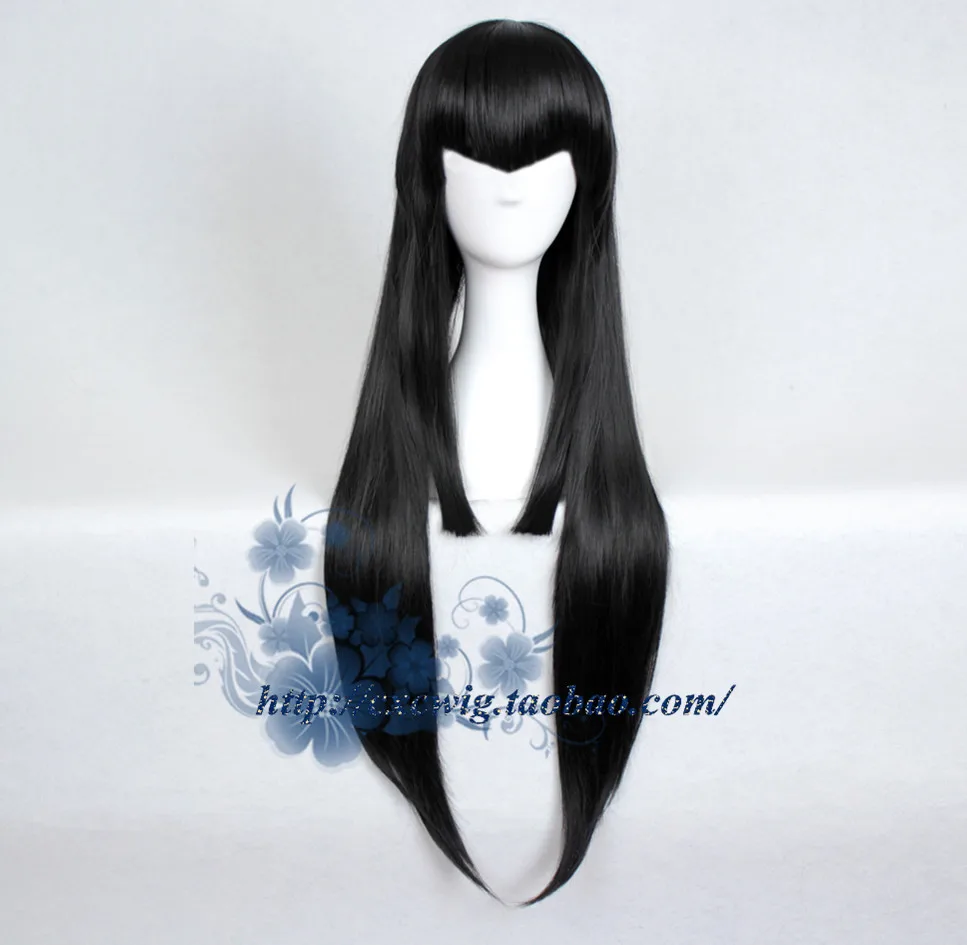 Парик для косплея из аниме «KILL la KILL»(кирюуин Сацуки), женский парик из длинных черных прямых волос, костюмы для косплея кирюуин Сацуки